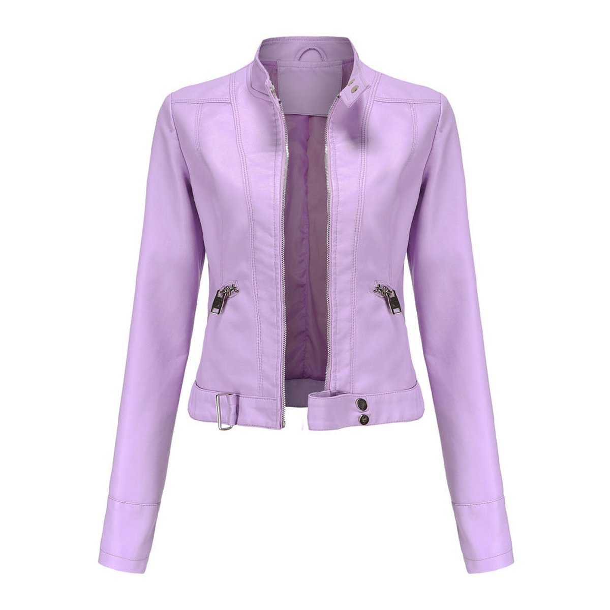 Amalia | Chaqueta corta para mujer de polipiel con cremallera