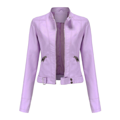 Amalia | Chaqueta corta para mujer de polipiel con cremallera