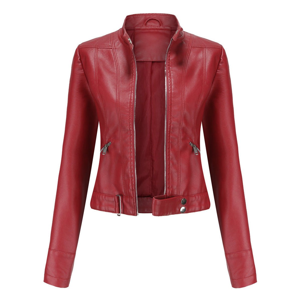 Amalia | Chaqueta corta para mujer de polipiel con cremallera