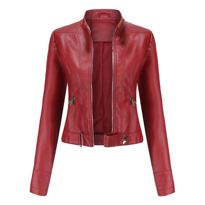 Amalia | Chaqueta corta para mujer de polipiel con cremallera