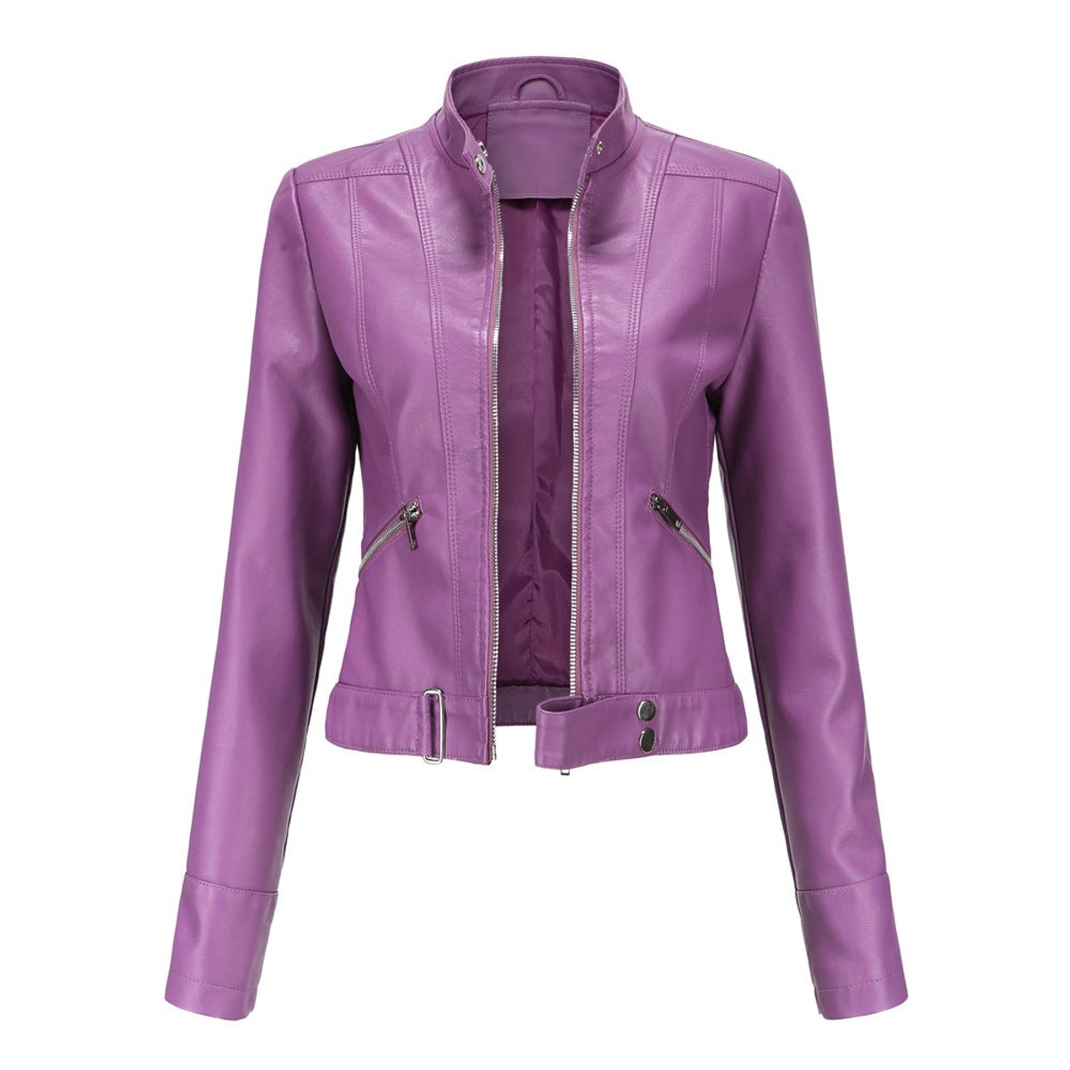 Amalia | Chaqueta corta para mujer de polipiel con cremallera