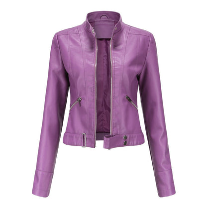 Amalia | Chaqueta corta para mujer de polipiel con cremallera