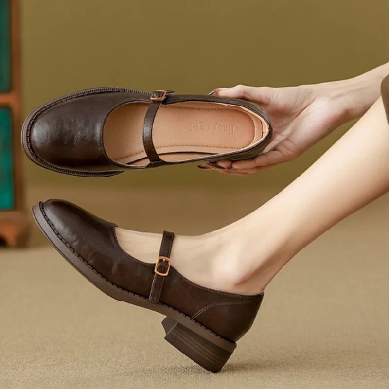 Rodriga | Mary Jane Ballerinas für Damen aus Leder mit Schnalle  