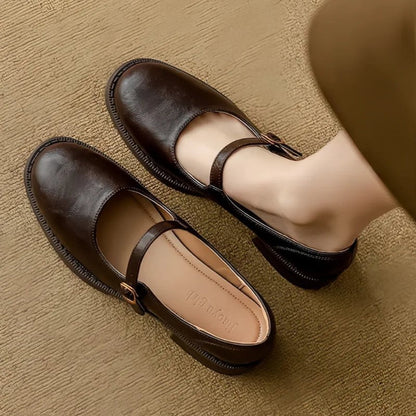 Rodriga | Mary Jane Ballerinas für Damen aus Leder mit Schnalle  