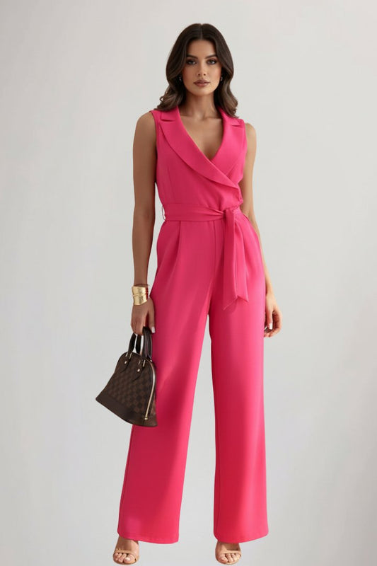 Daniela | Mono para mujer con cuello blazer y cinturón