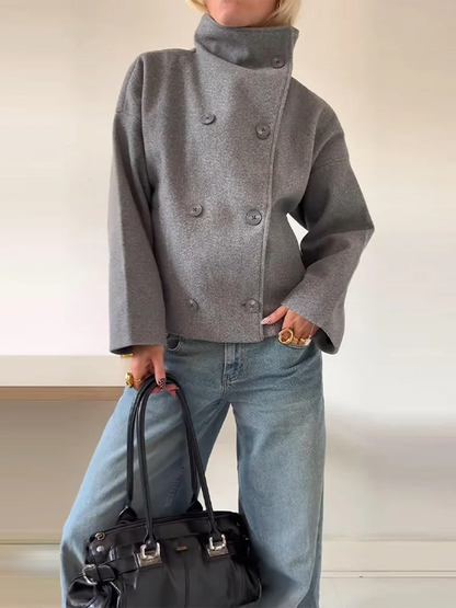 Delia | Oversize-Winterjacke für Damen mit Knöpfen
