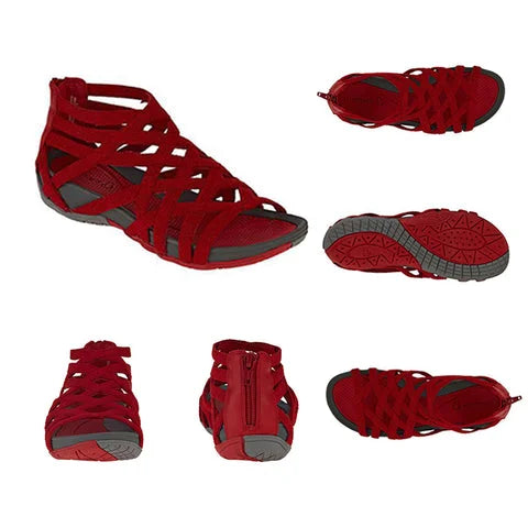 Alicia | Sandalias ortopédicas con tiras cruzadas y diseño abierto