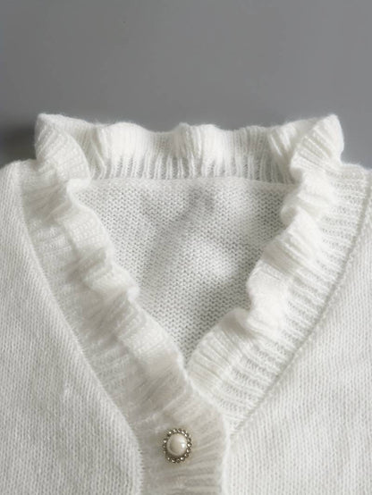 Dervina | Blusa de mujer con volantes y botones | Chic