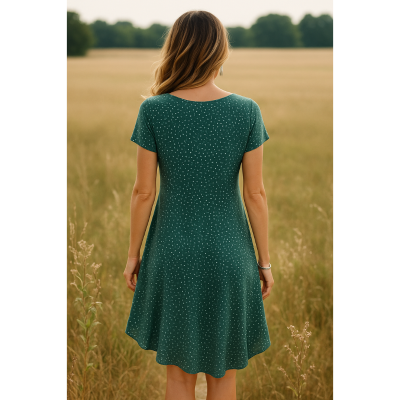 Olivara | Mini-robe d'été pour femme à col rond | Légère