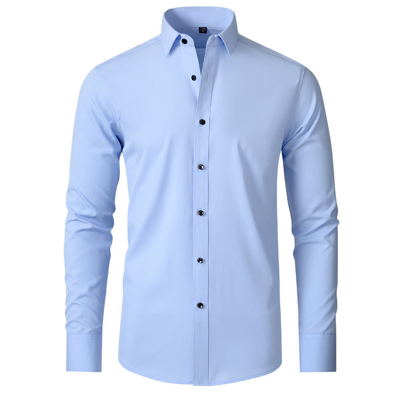 Zacarías | Camisa clásica de hombre de manga larga y corte ajustado | Slim