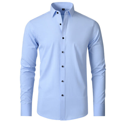 Zacarías | Camisa clásica de hombre de manga larga y corte ajustado | Slim