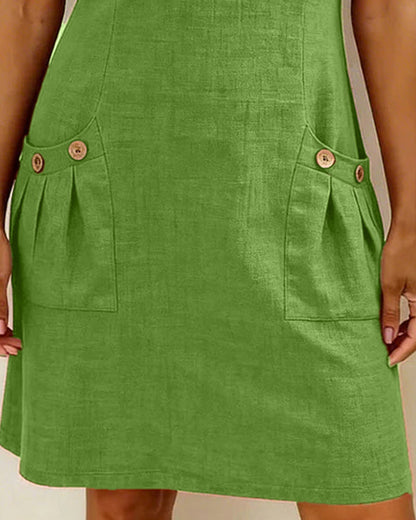 Renira | Vestido recto para mujer con cremallera y bolsillos