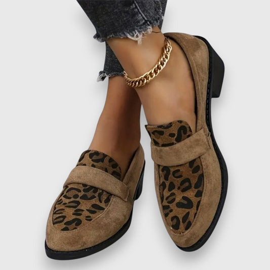Brunela | mocasines cómodos con estampado leopardo y diseño