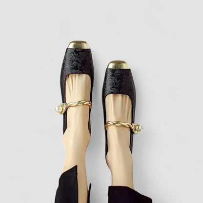 Nina | Zapatos bailarinas de primavera con tira de perlas para mujer