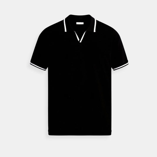 Hugo | Polo de punto para hombre con cuello abierto