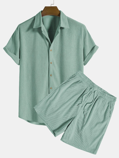 Edgar | Conjunto de verano para hombre con camisa ligera y pantalón corto | Cómodo