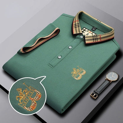 Jenaro | Polo informal para hombre con cuello en contraste a cuadros | Elegante