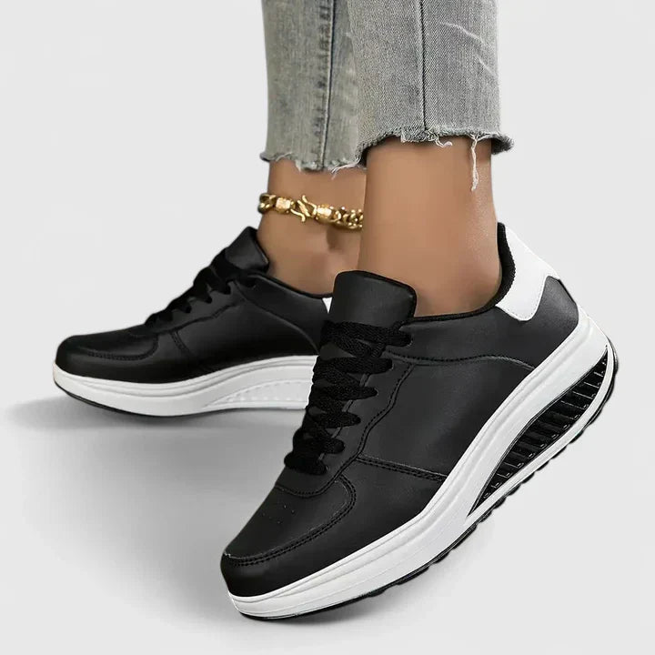 Carmela | zapatillas ortopédicas con suela elevada y cordones