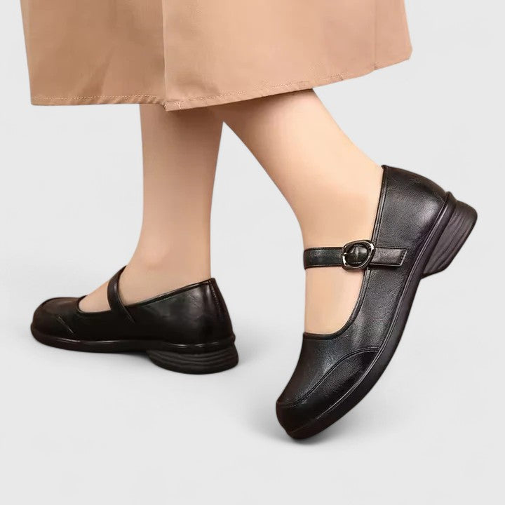 Raisa | Zapatos clásicos de primavera con hebilla y tacón bajo para mujer