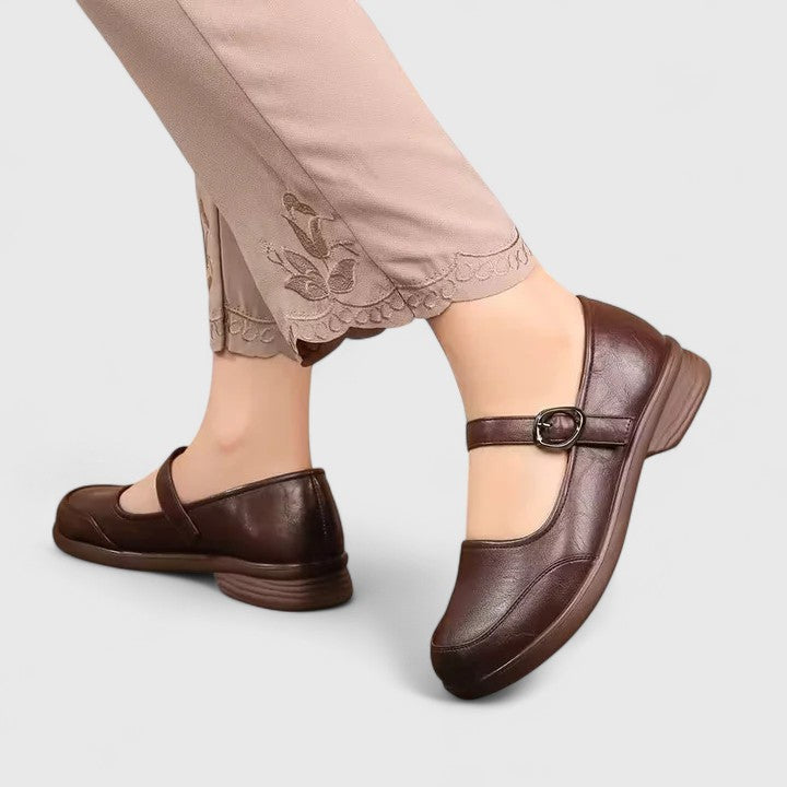Raisa | Zapatos clásicos de primavera con hebilla y tacón bajo para mujer