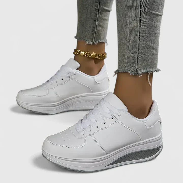 Carmela | zapatillas ortopédicas con suela elevada y cordones
