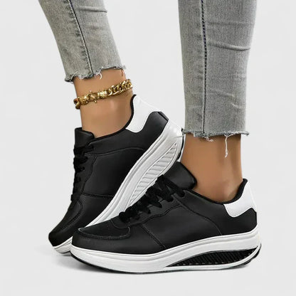Carmela | zapatillas ortopédicas con suela elevada y cordones
