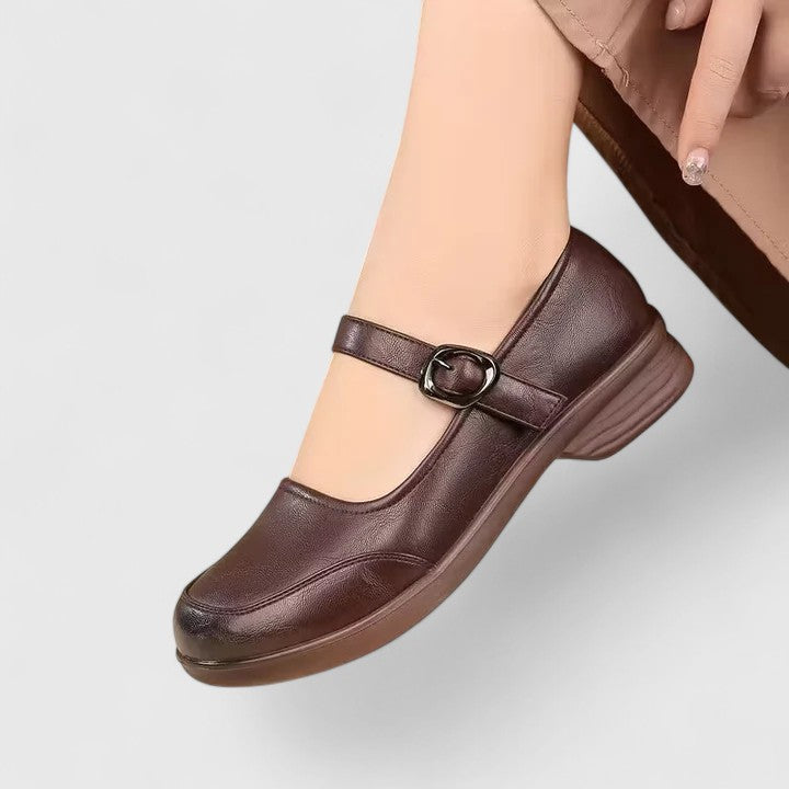 Raisa | Zapatos clásicos de primavera con hebilla y tacón bajo para mujer