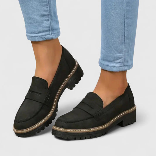 Quirina | Mocasines para mujer con suela gruesa robusta | Cómodos