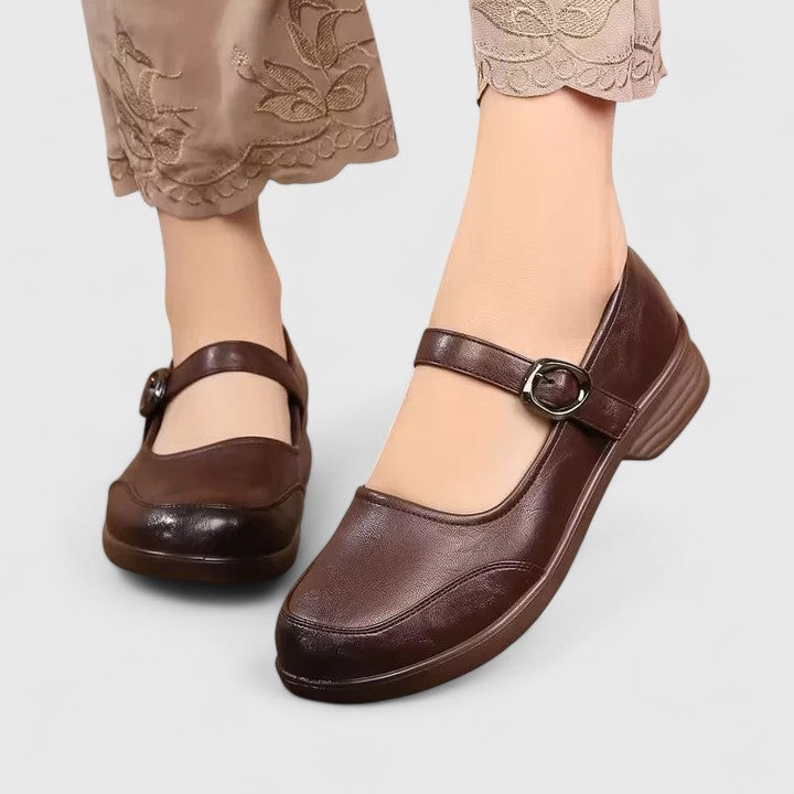 Raisa | Zapatos clásicos de primavera con hebilla y tacón bajo para mujer