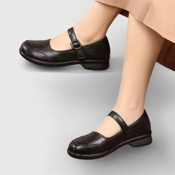 Raisa | Zapatos clásicos de primavera con hebilla y tacón bajo para mujer