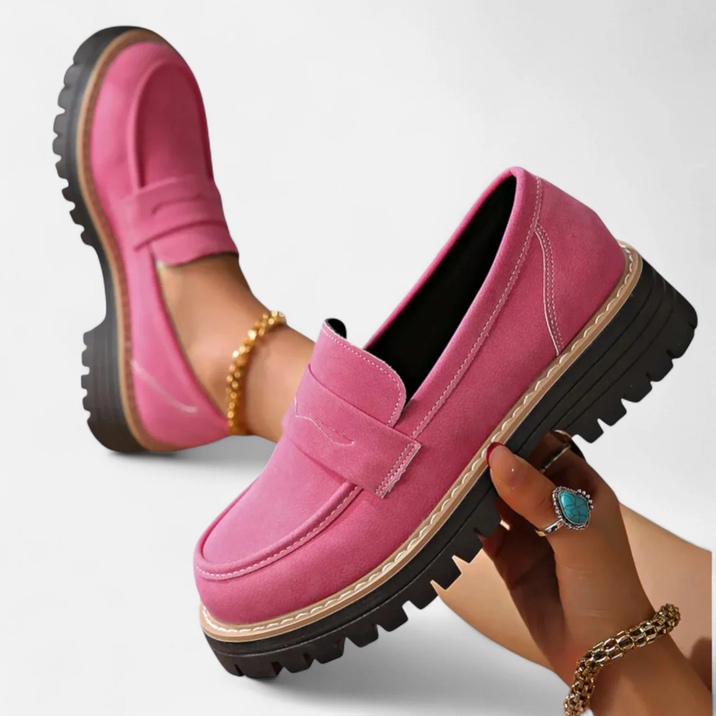 Elmira | Mocasines para mujer con suela gruesa y diseño clásico moderno
