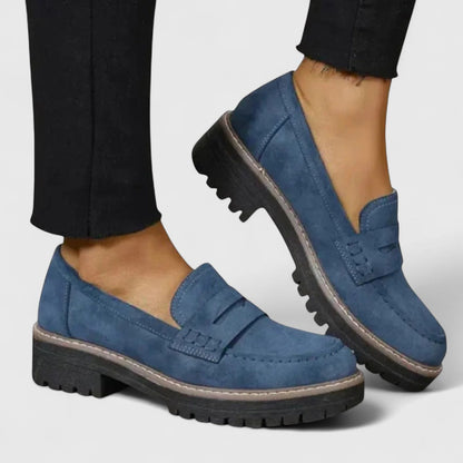 Quirina | Mocasines para mujer con suela gruesa robusta | Cómodos