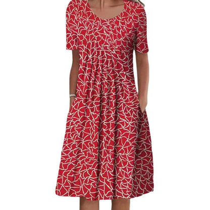 Aroha | Vestido casual con estampado floral y bolsillos