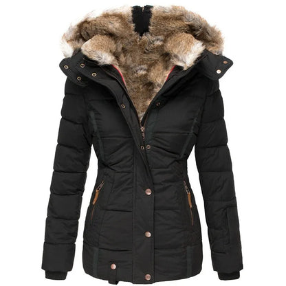 Lucía | Winterjacke für Damen mit Fellkapuze  