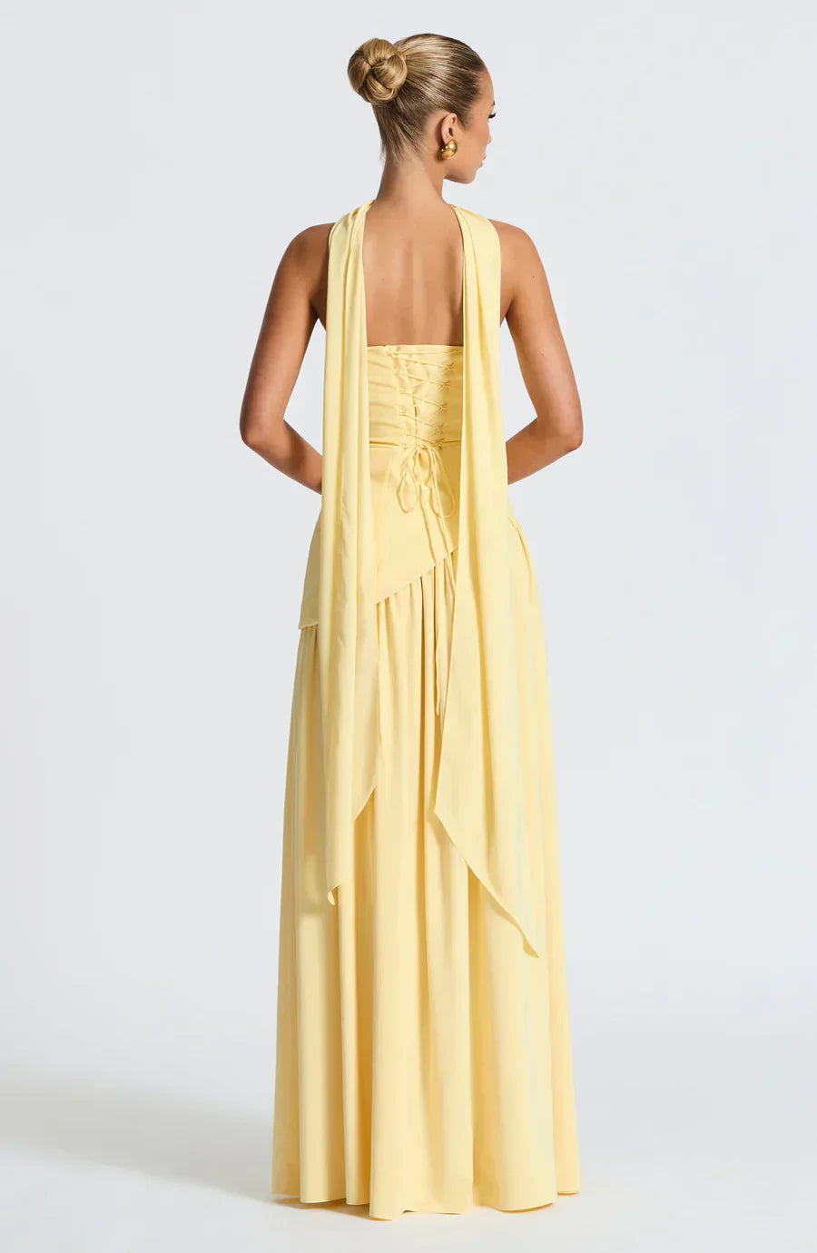 Talina | Asymmetrisches trägerloses Maxikleid für Damen