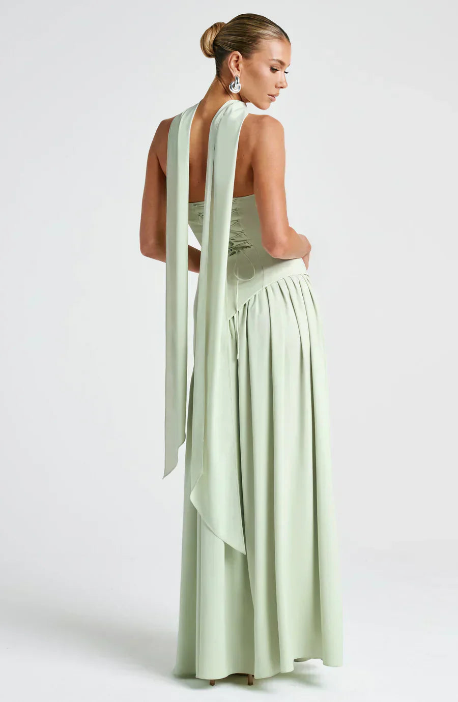 Talina | Asymmetrisches trägerloses Maxikleid für Damen