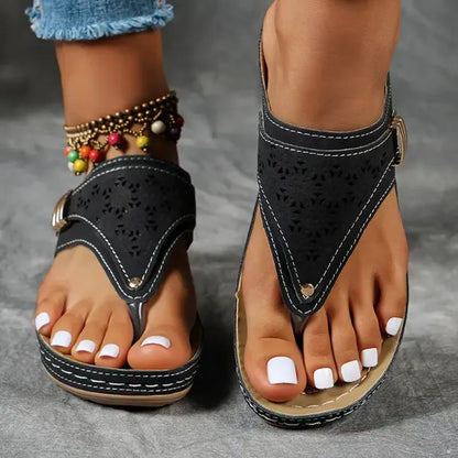 Natalia | Sandalias ortopédicas para mujer con tiras y suela acolchada