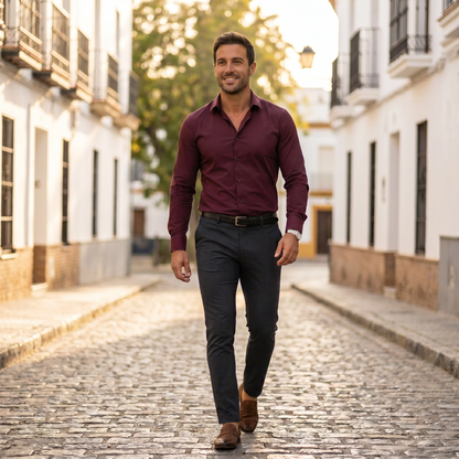 Saul | Camisa slim elegante de primavera para hombre