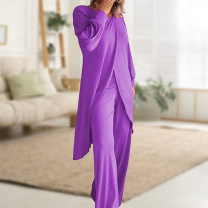 Pilar | Zweiteiliges Damenoutfit mit Tunika und weitem Hosenbein  