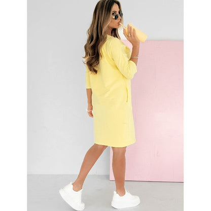 Eliana | Mini sukienka damska z rękawem do łokcia w stylu bluzy