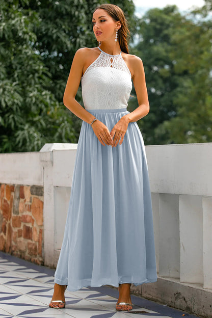 Alejandra | Vestido maxi de mujer para invitada de boda con cuello halter