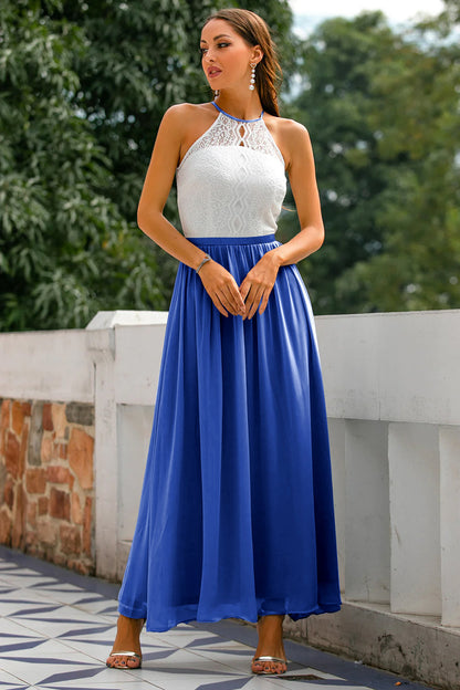 Alejandra | Vestido maxi de mujer para invitada de boda con cuello halter