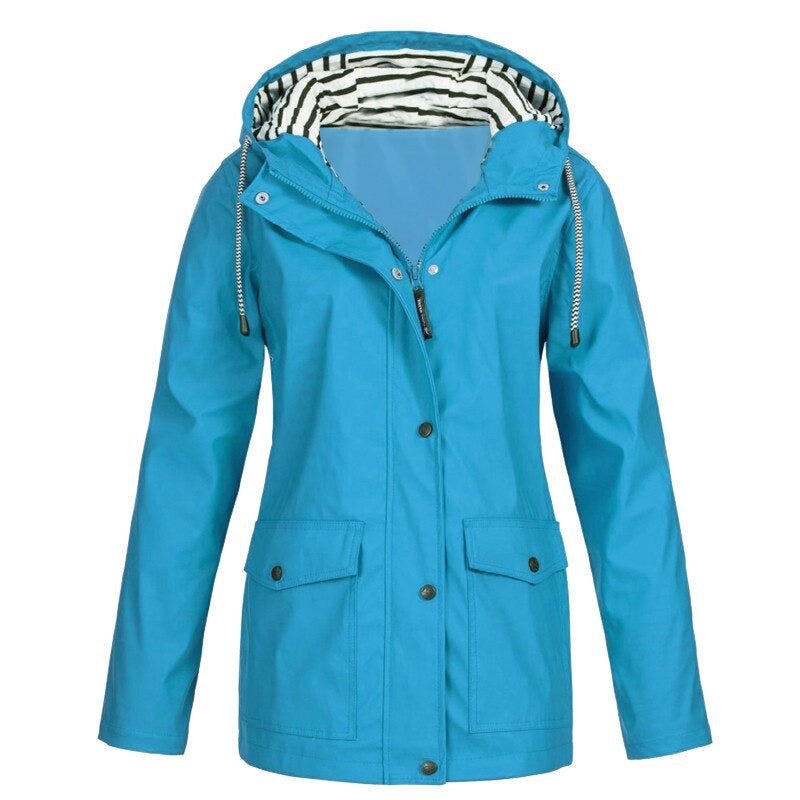 Susana | Chaqueta impermeable con capucha y bolsillos