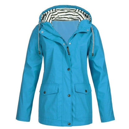 Susana | Chaqueta impermeable con capucha y bolsillos