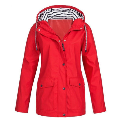 Susana | Chaqueta impermeable con capucha y bolsillos