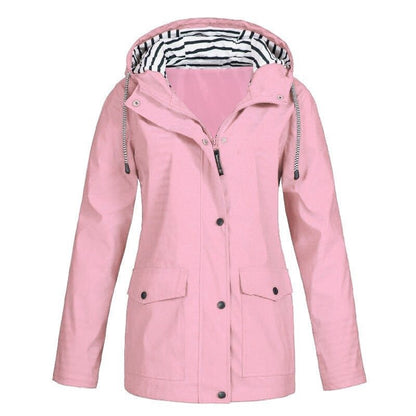Susana | Chaqueta impermeable con capucha y bolsillos