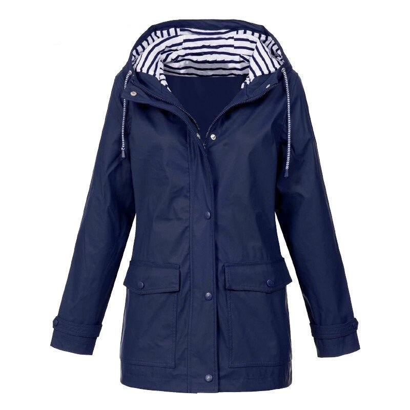 Susana | Chaqueta impermeable con capucha y bolsillos
