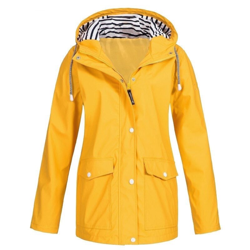 Susana | Chaqueta impermeable con capucha y bolsillos