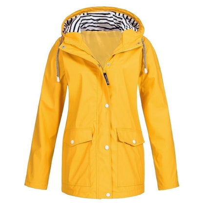 Susana | Chaqueta impermeable con capucha y bolsillos