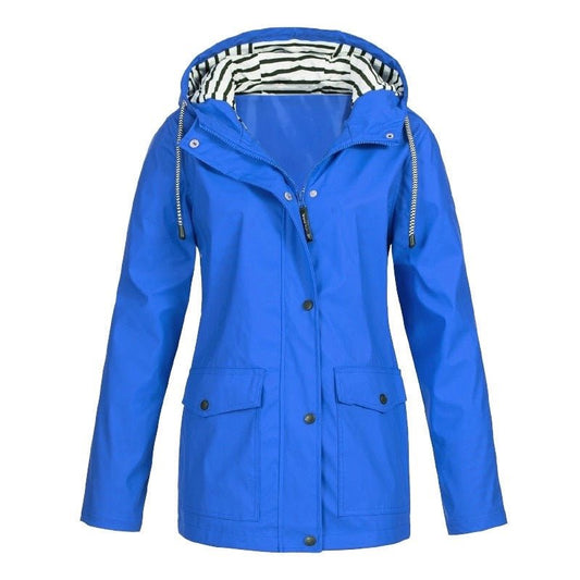Susana | Chaqueta impermeable con capucha y bolsillos